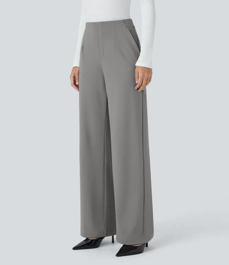Halara Flex™ High-Waist Multiple Pocket Wide Work-Look Pants