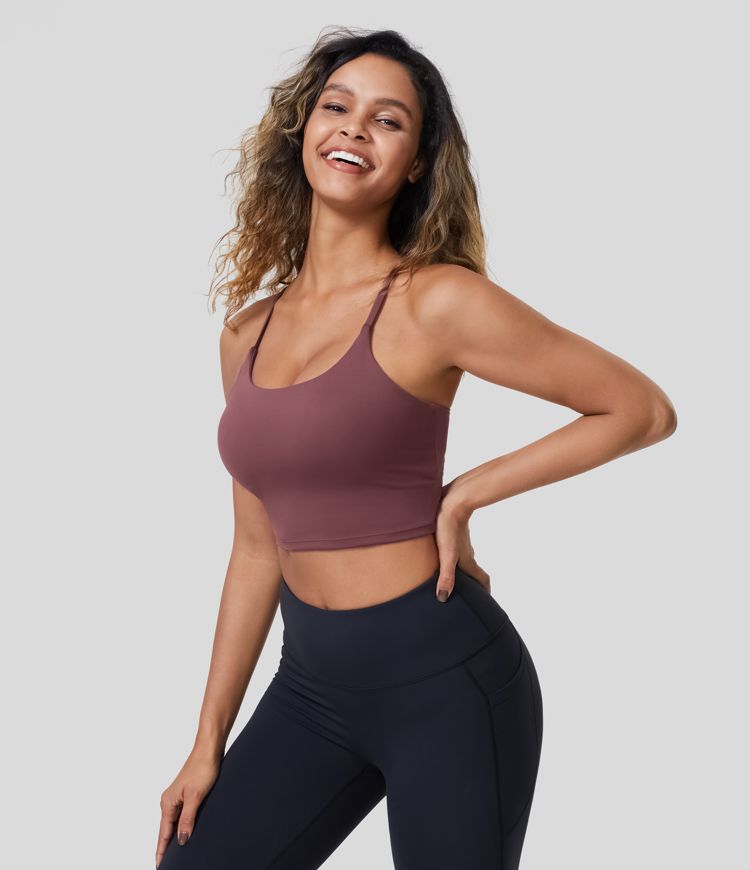 Patitoff™ 2.0 top corto tipo cami para yoga, acolchado y resistente al pelo de mascotas