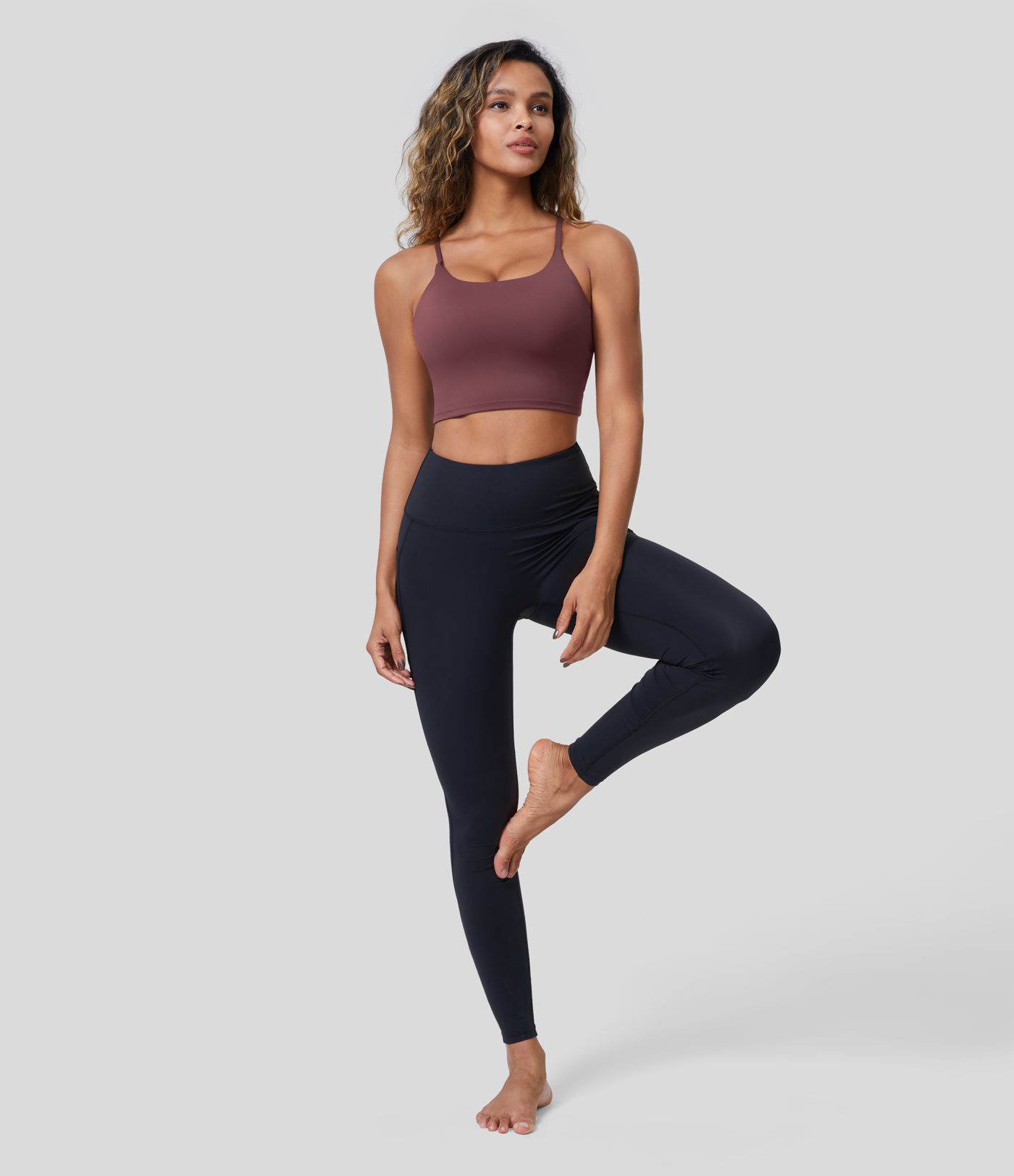 Patitoff™ 2.0 top corto tipo cami para yoga, acolchado y resistente al pelo de mascotas