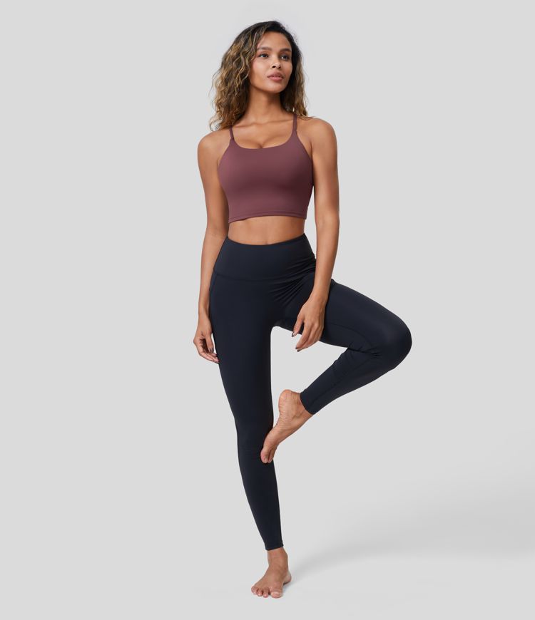 Patitoff™ 2.0 top corto tipo cami para yoga, acolchado y resistente al pelo de mascotas