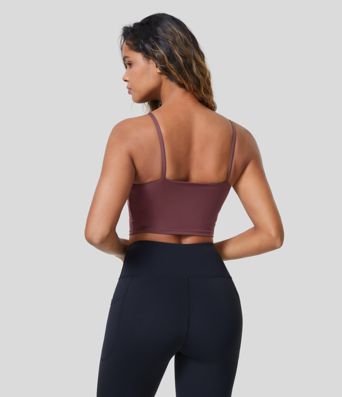 Patitoff™ 2.0 top corto tipo cami para yoga, acolchado y resistente al pelo de mascotas