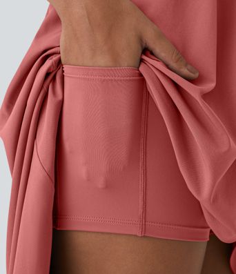 Breezeful™ High Low 2-Piece Pocket Flowy Midi Quick Dry Casual Dress