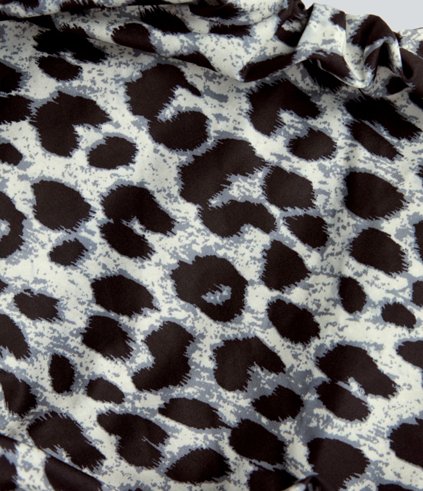 2-in-1 Party-Bubble-Minirock mit niedrigem Bund, Seitentaschen und Leopardenmuster