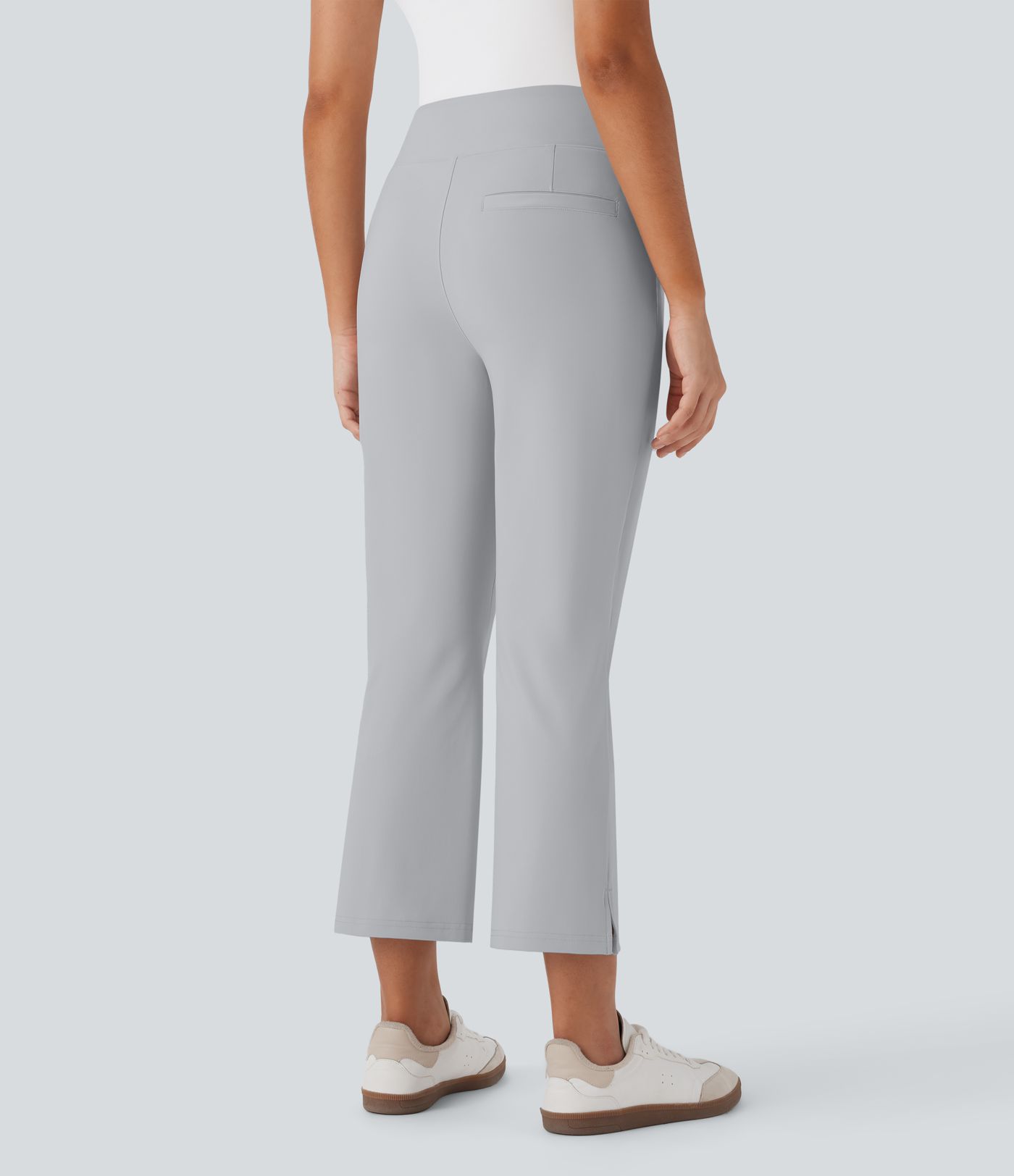 High Waisted Pockets Quick Dry Golf Bootcut Pants-Golf Tee Pocket-UPF40+