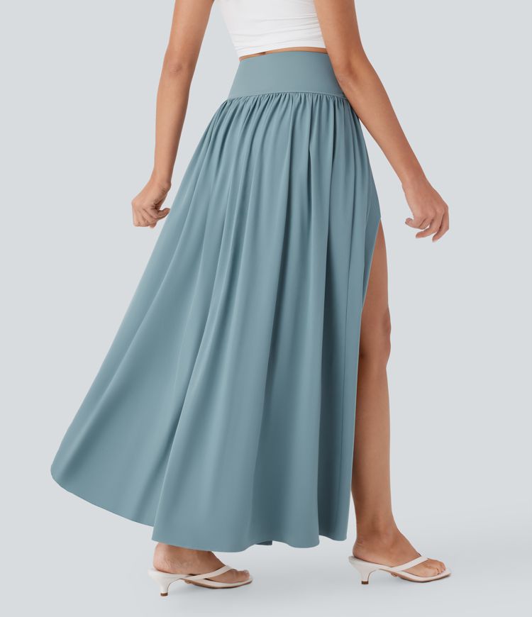 Breezeful™ High Waisted Tummy Control 2-in-1 Flowy Quick Dry Maxi Skirt