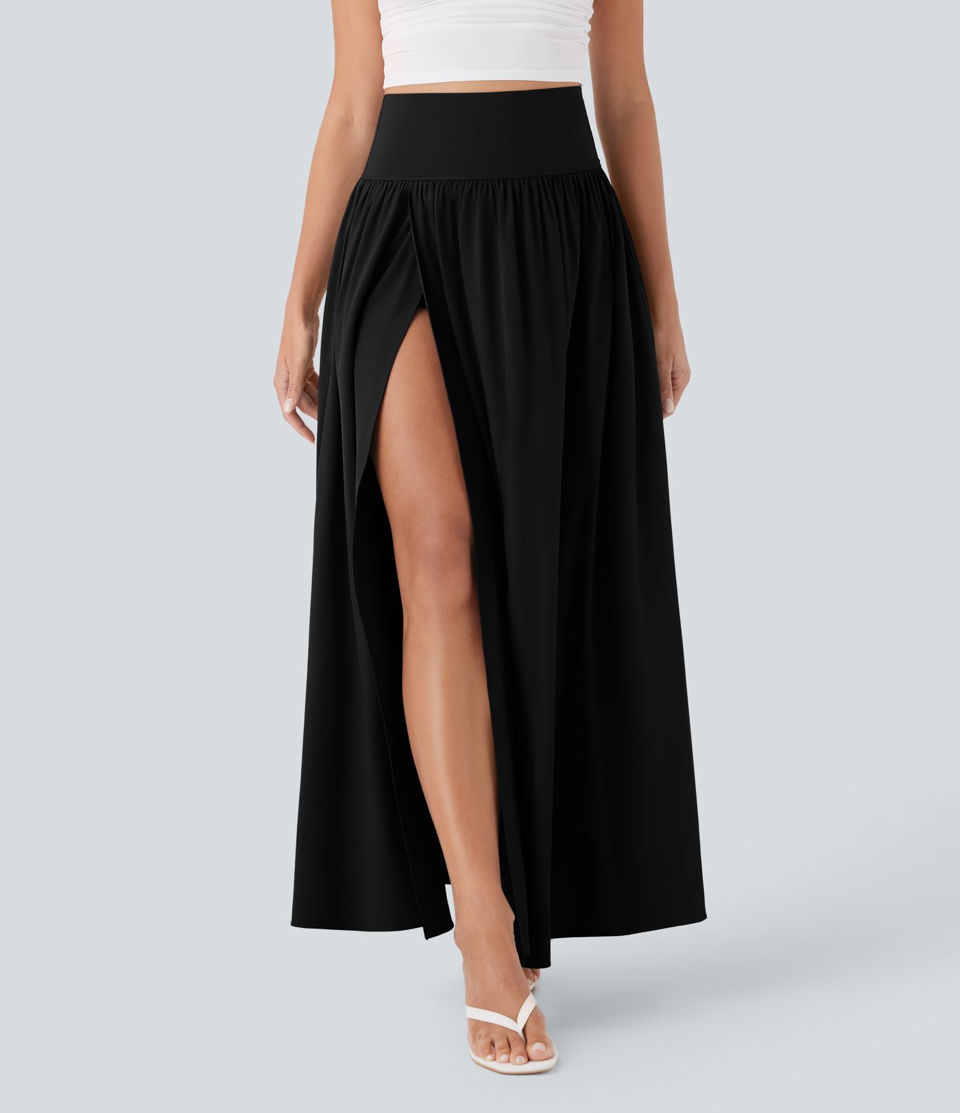 Breezeful™ High Waisted Tummy Control 2-in-1 Flowy Quick Dry Maxi Skirt