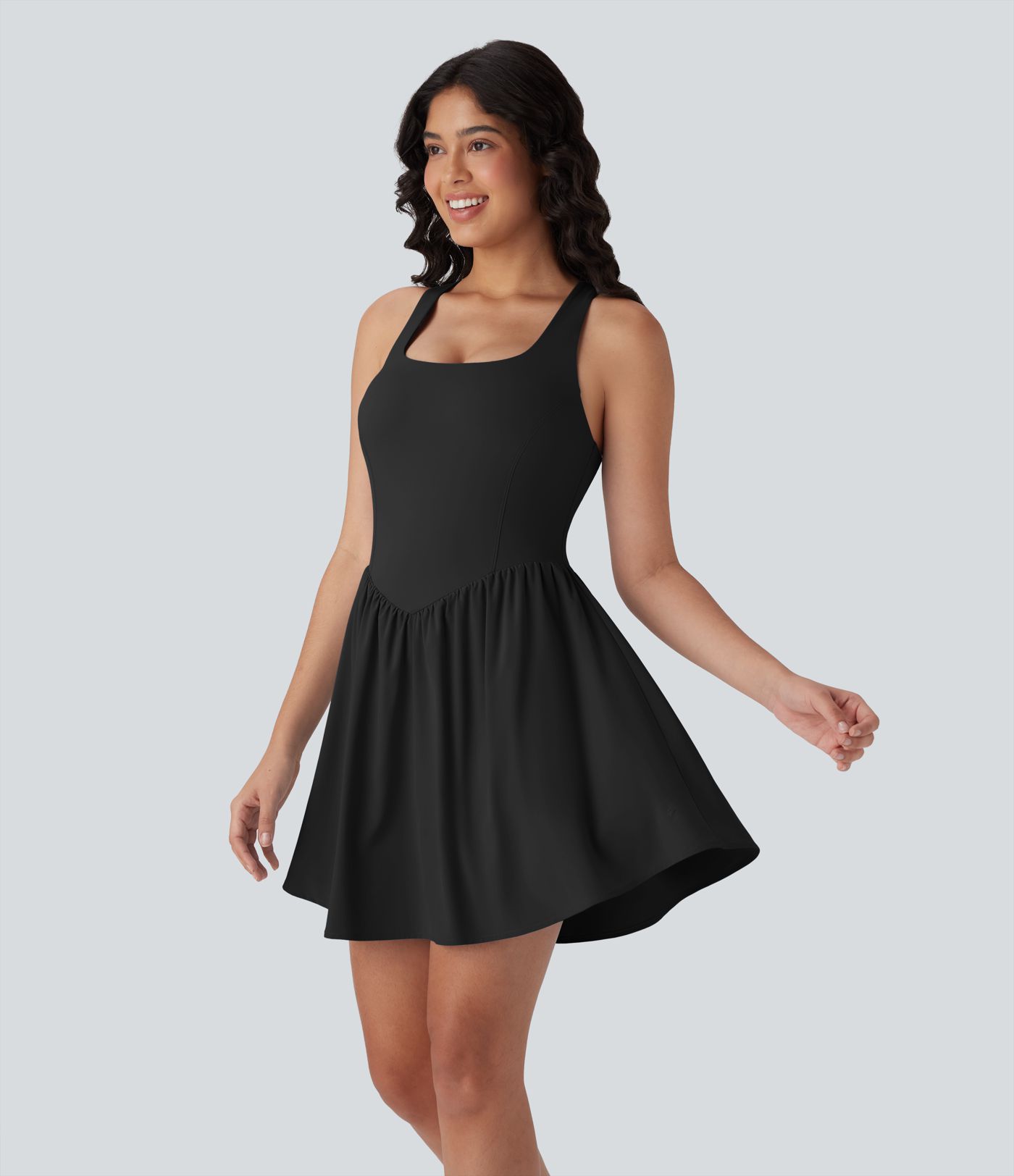 Breezeful™ Corset 2-in-1 Pocket Mini Quick Dry Flowy Pickleball Active Dress-Longer Legnth