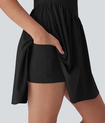 Breezeful™ Corset 2-in-1 Pocket Mini Quick Dry Flowy Pickleball Active Dress-Longer Legnth