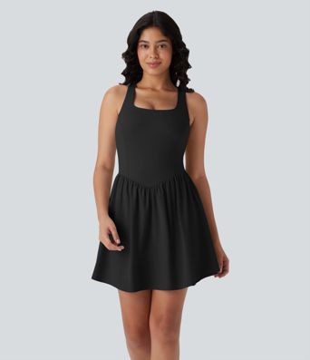 Breezeful™ Corset 2-in-1 Pocket Mini Quick Dry Flowy Pickleball Active Dress-Longer Legnth