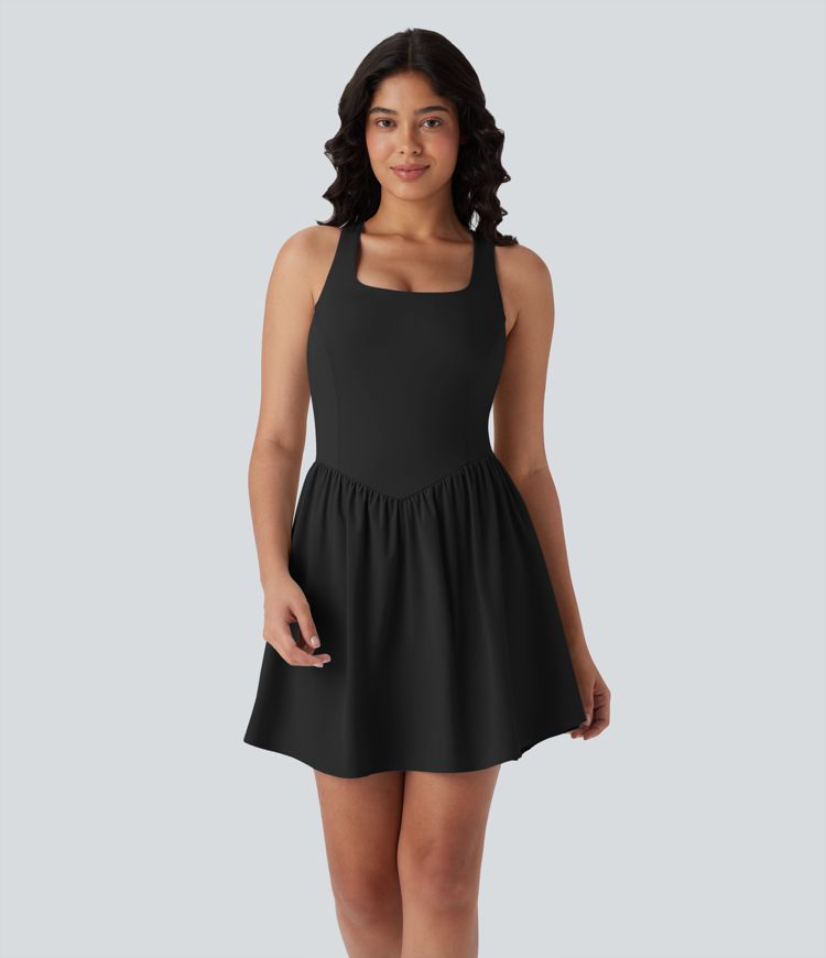 Breezeful™ Corset 2-in-1 Pocket Mini Quick Dry Flowy Pickleball Active Dress-Longer Legnth