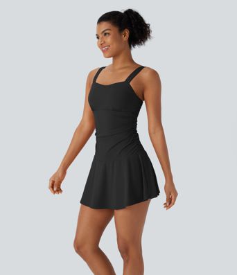 SoftlyZero™ Airy 2-in-1 Pocket Cool Touch Flare Micro Mini Dance Active Dress