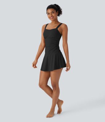 SoftlyZero™ Airy 2-in-1 Pocket Cool Touch Flare Micro Mini Dance Active Dress
