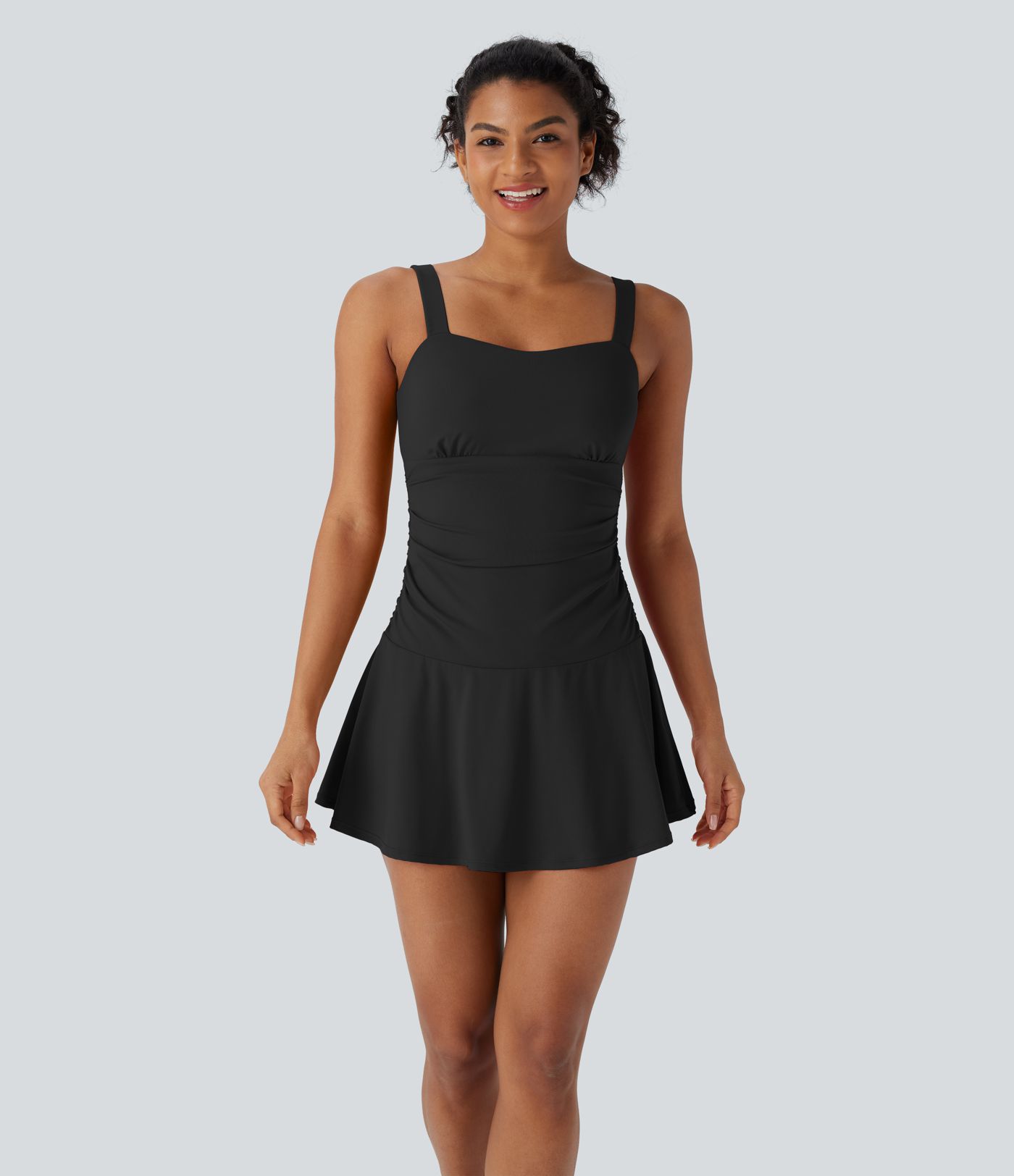 SoftlyZero™ Airy 2-in-1 Pocket Cool Touch Flare Micro Mini Dance Active Dress