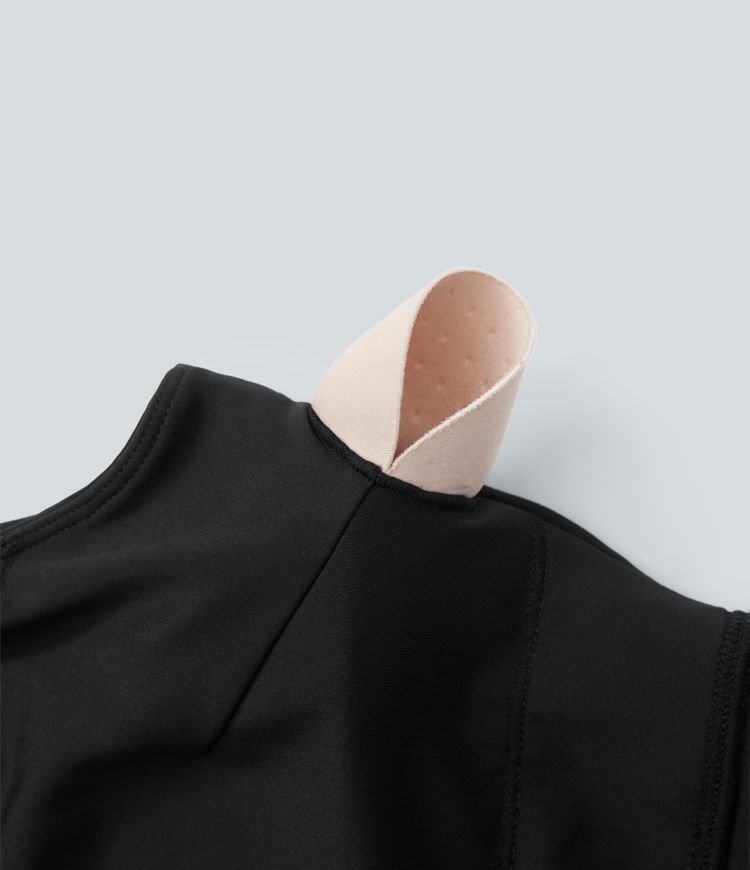 Softlyzero™ Airy Rückenfreies, kurzes Tanktop mit Rundhalsausschnitt und Cool-Touch