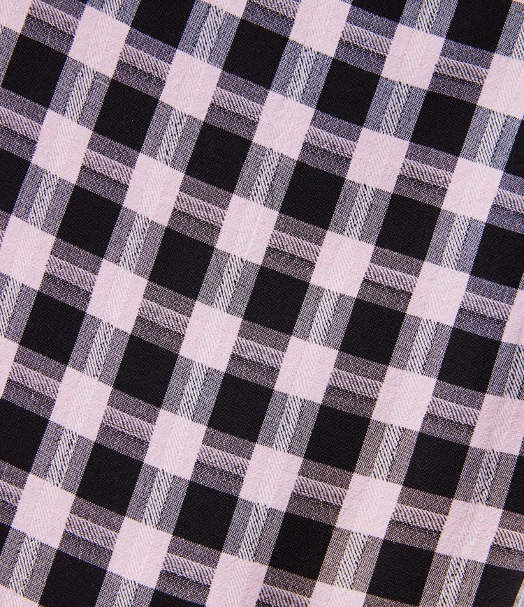 Lässige, karierte Jogginghose mit mittelhohem Bund, mehreren Taschen, Kordelzug und Barrel-Leg