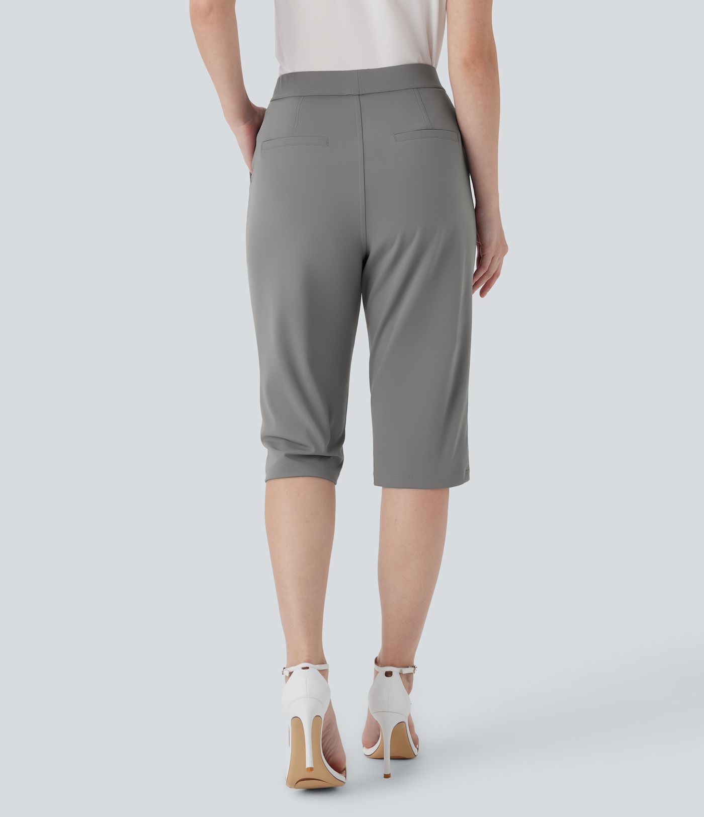 Pantalon de travail pedal pusher fuselé taille haute Halara Flex™ DayStretch avec poches