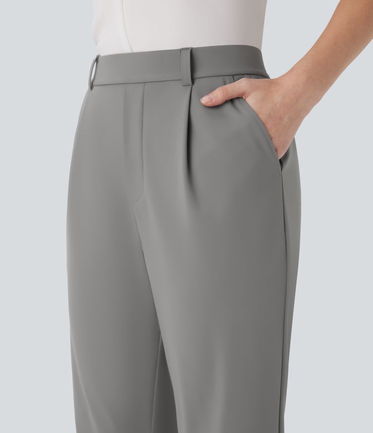 Pantalon de travail pedal pusher fuselé taille haute Halara Flex™ DayStretch avec poches
