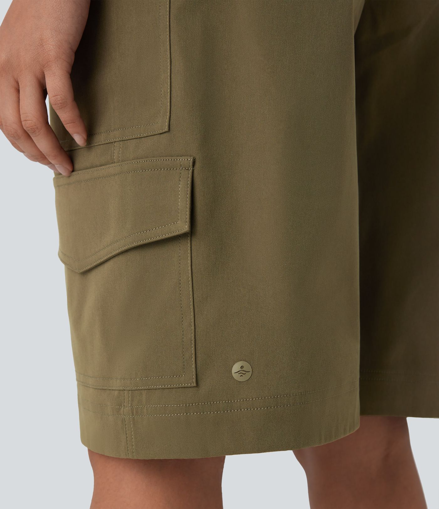 Short Cargo Décontracté à Coupe Moyenne avec Poches