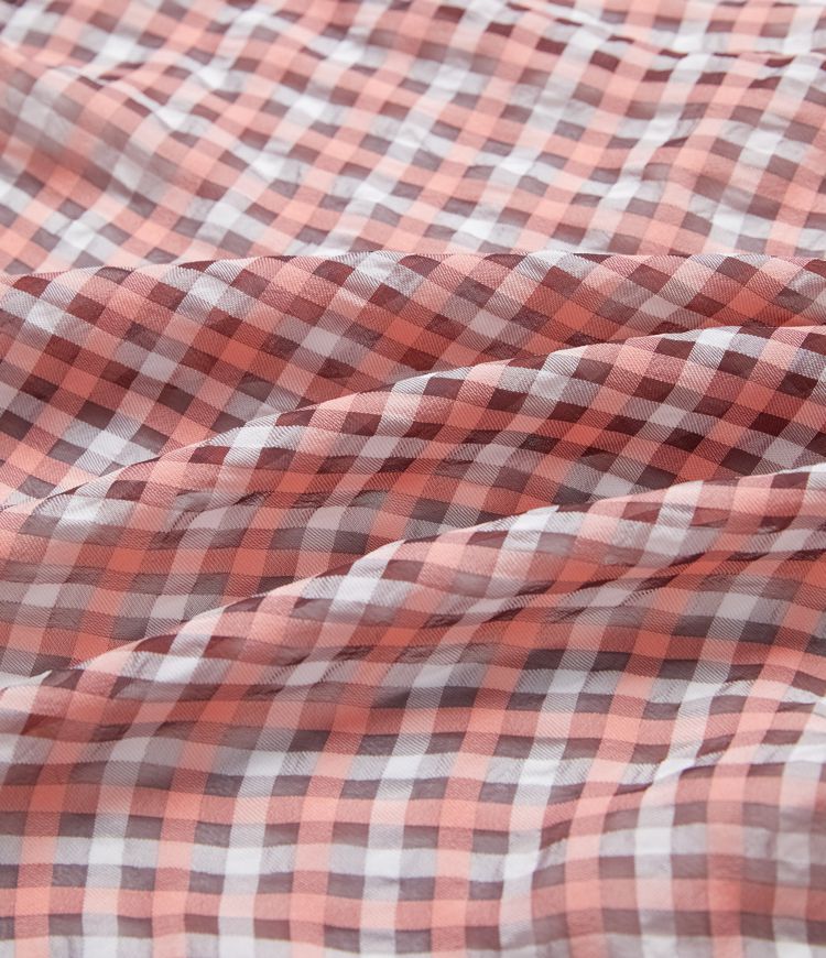 High Waisted Shirred Plaid Flowy Casual Wide Leg Pants