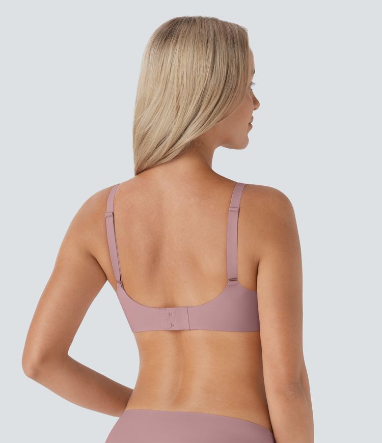Seamless Skin Friendly Adjustable Strap Perforated Lounge Bra