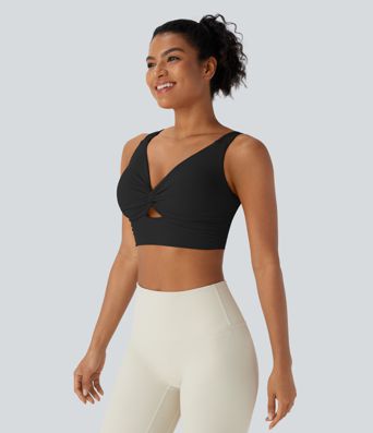SoftlyZero™ Airy Low Support Cut Out Cool Touch Yoga Sports Bra E-G Cups-UPF50+