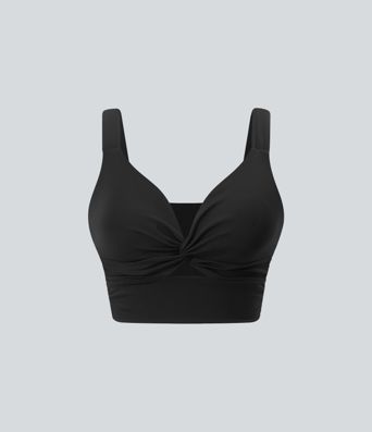 SoftlyZero™ Airy Low Support Cut Out Cool Touch Yoga Sports Bra E-G Cups-UPF50+