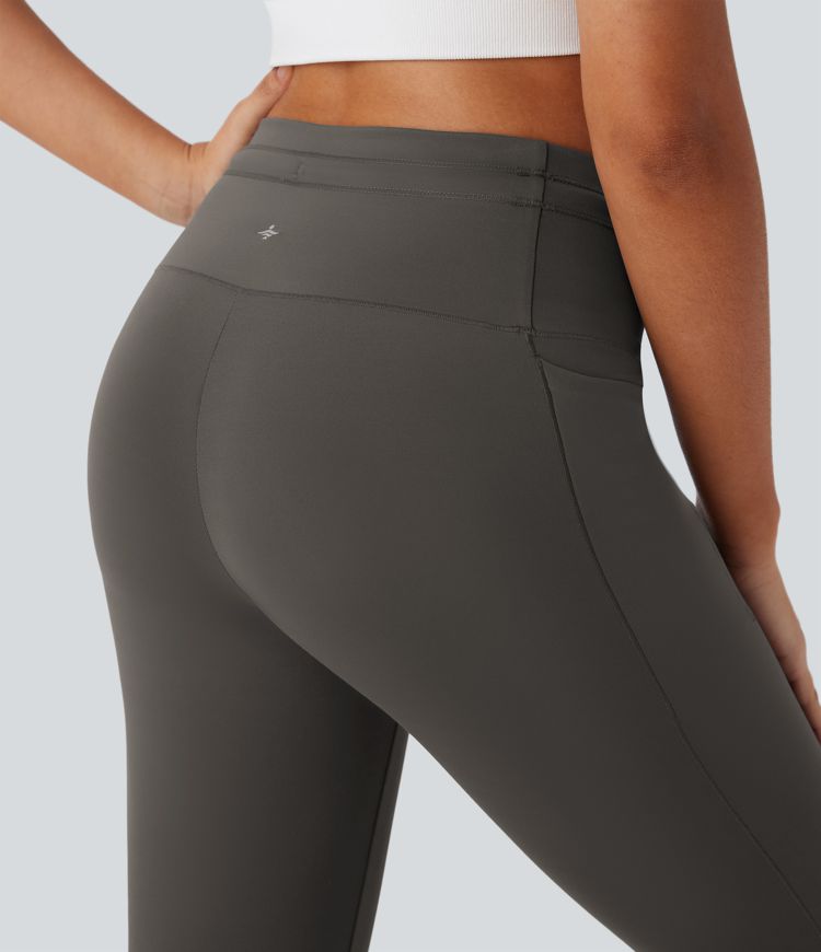 Pantalon yoga ajusté court taille haute avec cordon de serrage DayStretch avec poches