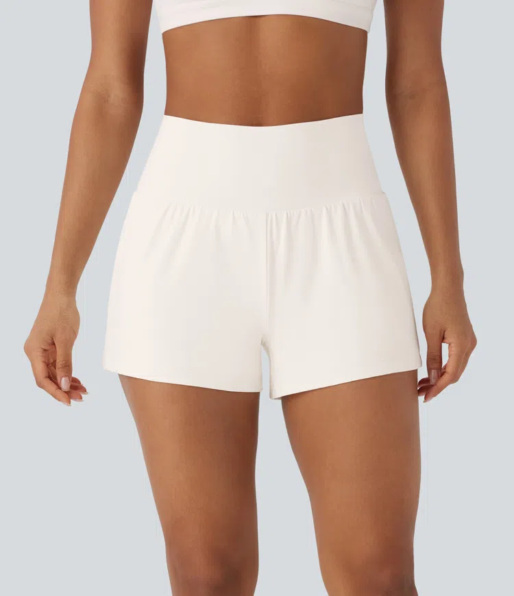 SoftlyZero™ Airy Super High Waisted Cool Touch Yoga Shorts with Pockets