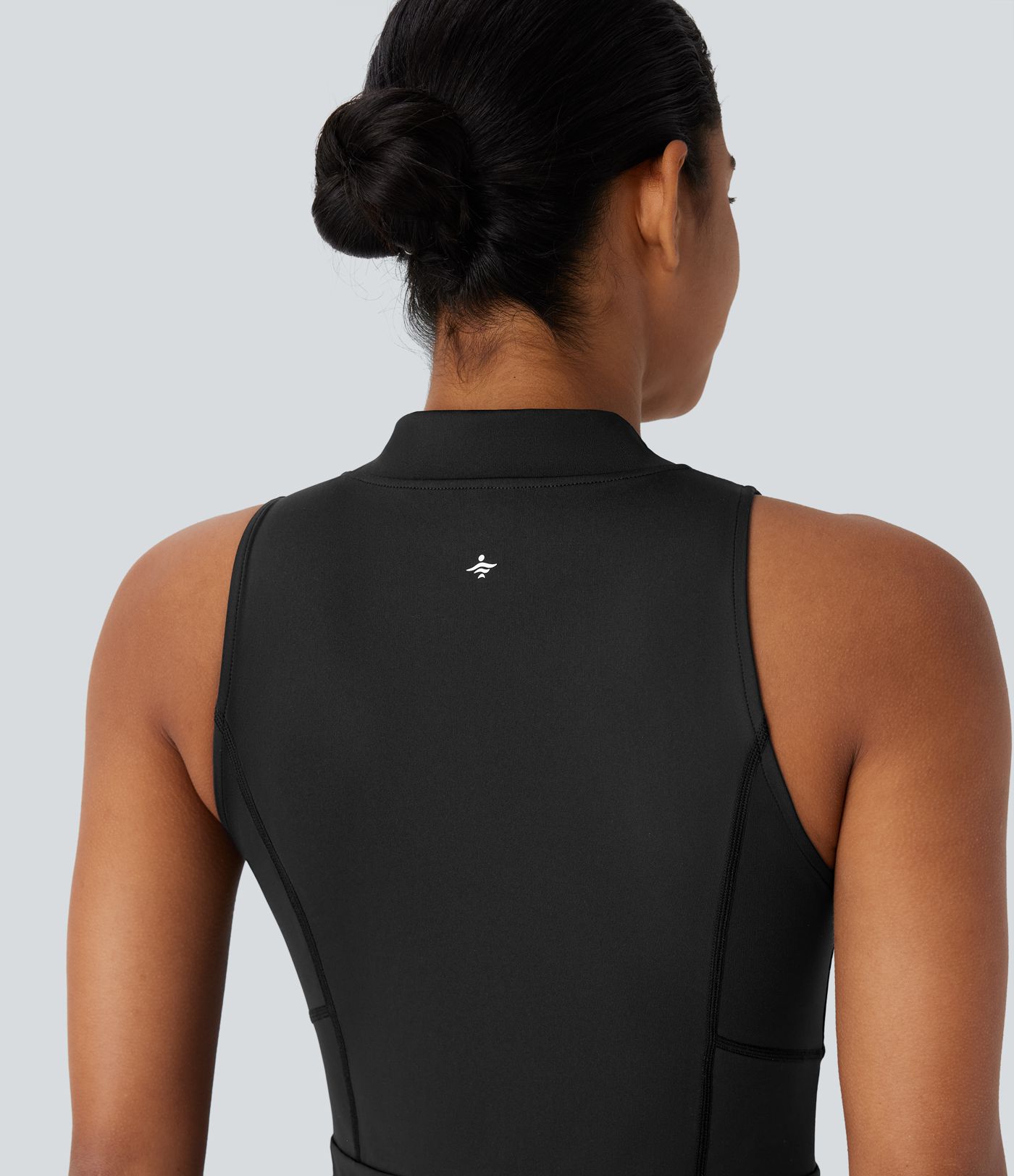 Softlyzero™ QuickDry Baseball-Kragen, halber Reißverschluss, ärmellos, Kordelzug, mehrere Taschen, 2-in-1-Minigolf-Aktivkleid, Golf-Tee-Tasche