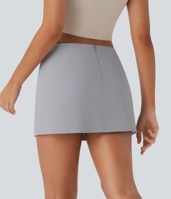 Low Rise 2-in-1 A Line Mini Casual Skirt