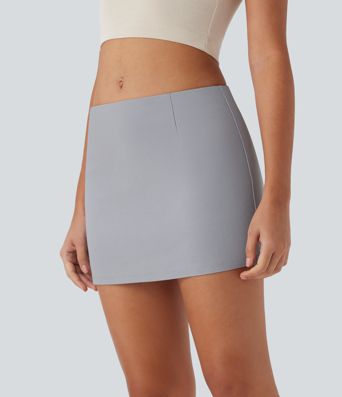 Low Rise 2-in-1 A Line Mini Casual Skirt