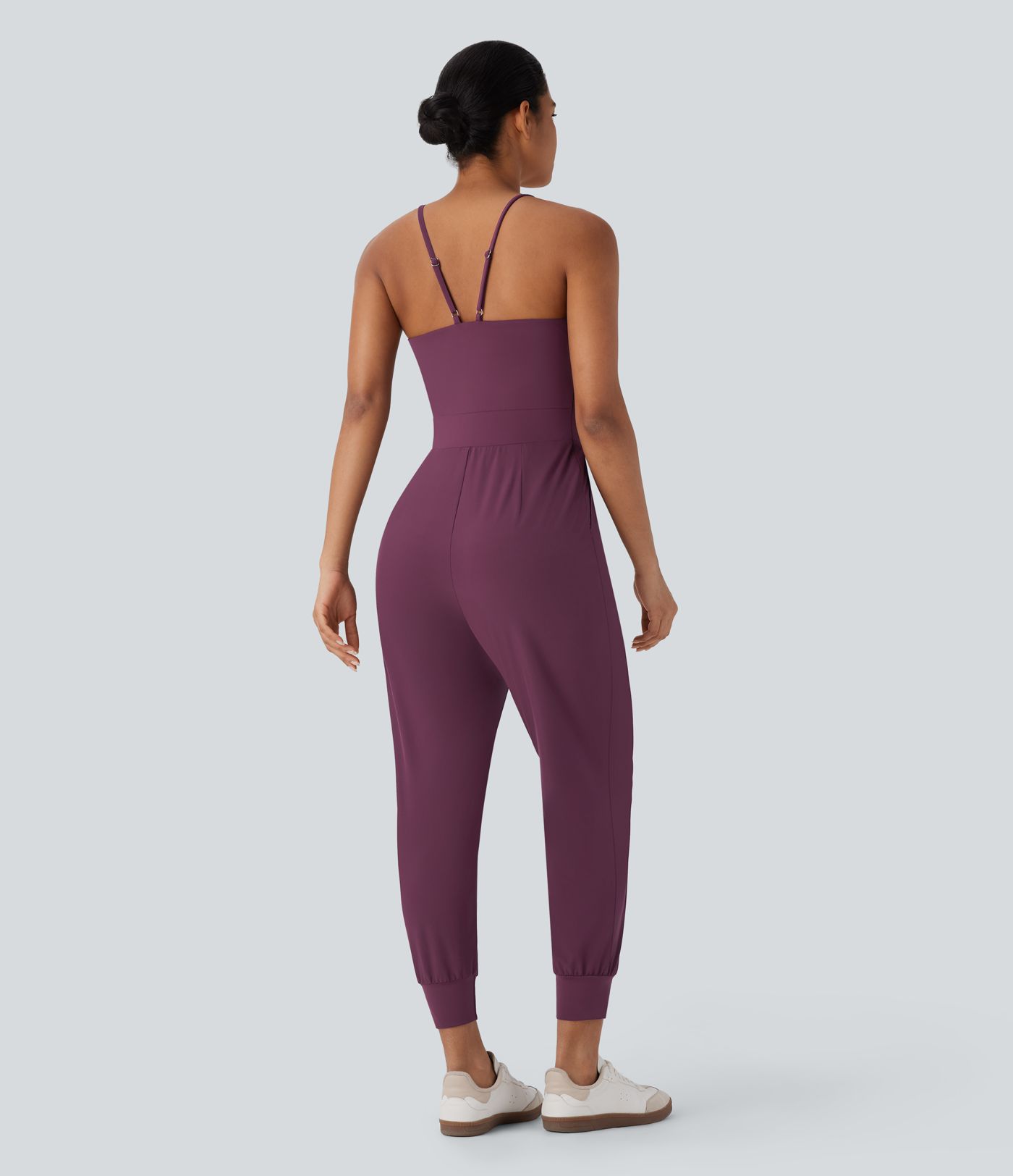 Breezeful™ Pocket Tapered Quick Dry Casual Slip Jogger Jumpsuit