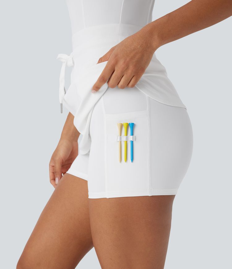 Softlyzero™ QuickDry Baseball Collar Half Zip Sleeveless Drawstring Multiple Pockets 2-in-1 Mini Golf Active Dress-Golf Tee Pocket Softlyzero™ QuickDry Baseball Collar Half Zip Sleeveless Drawstring Multiple Pockets 2-in-1 Mini Golf Active Dress-Golf Tee Pocket
