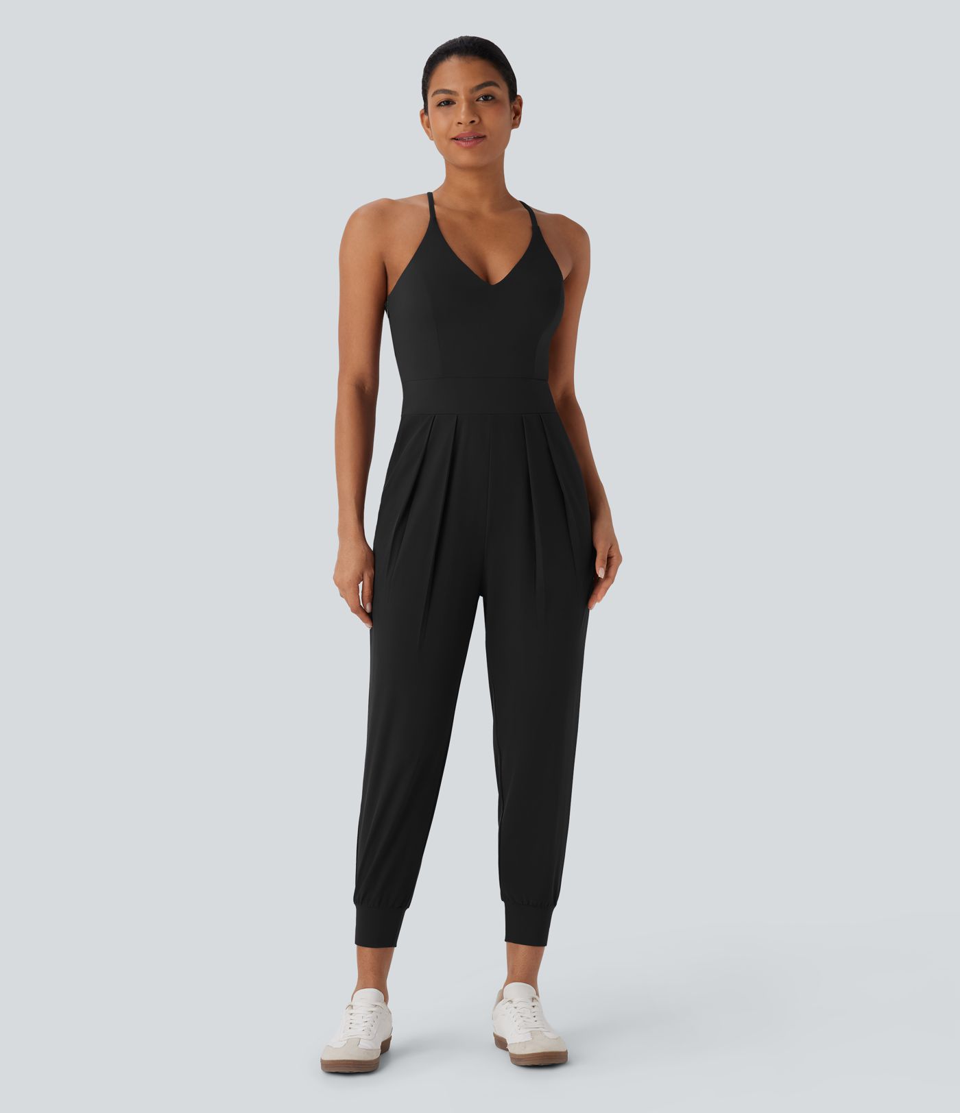 Breezeful™ Pocket Tapered Quick Dry Casual Slip Jogger Jumpsuit Breezeful™ Pocket Tapered Quick Dry Casual Slip Jogger Jumpsuit