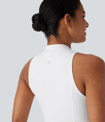 Softlyzero™ QuickDry Baseball Collar Half Zip Sleeveless Drawstring Multiple Pockets 2-in-1 Mini Golf Active Dress-Golf Tee Pocket Softlyzero™ QuickDry Baseball Collar Half Zip Sleeveless Drawstring Multiple Pockets 2-in-1 Mini Golf Active Dress-Golf Tee Pocket