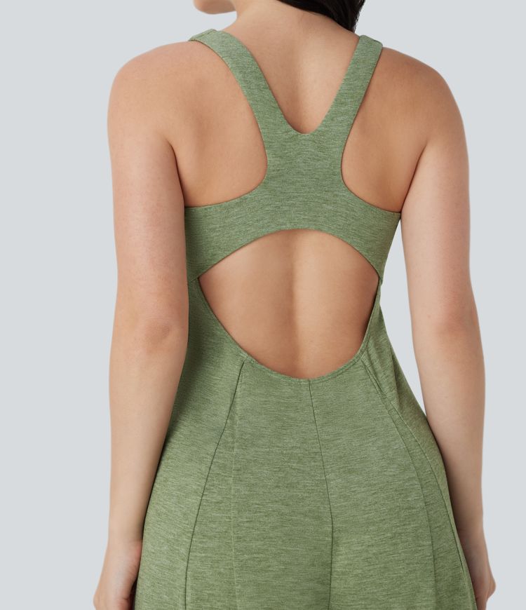 Mono sin mangas de pierna ancha y holgado