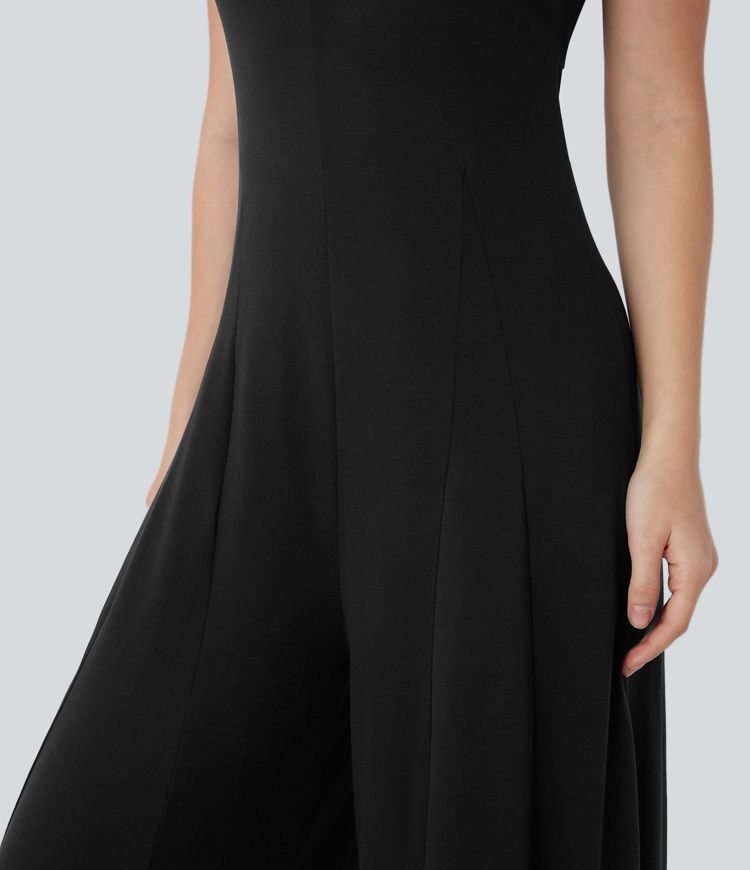 Mono sin mangas de pierna ancha y holgado