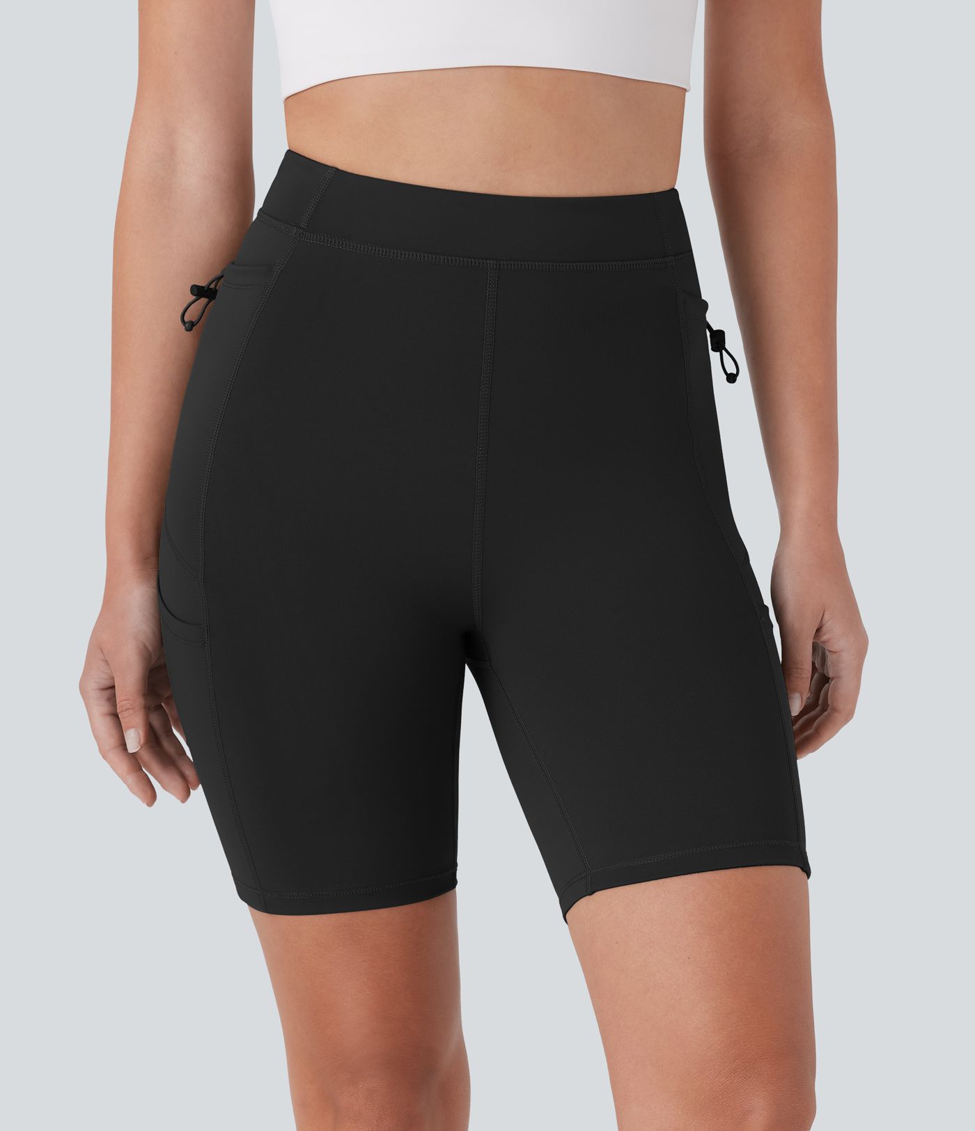 SpeedWave™ Lauf-Bikershorts mit hoher Taille, mehreren Taschen und Schlaufe, schnelltrocknend, 17,8 cm