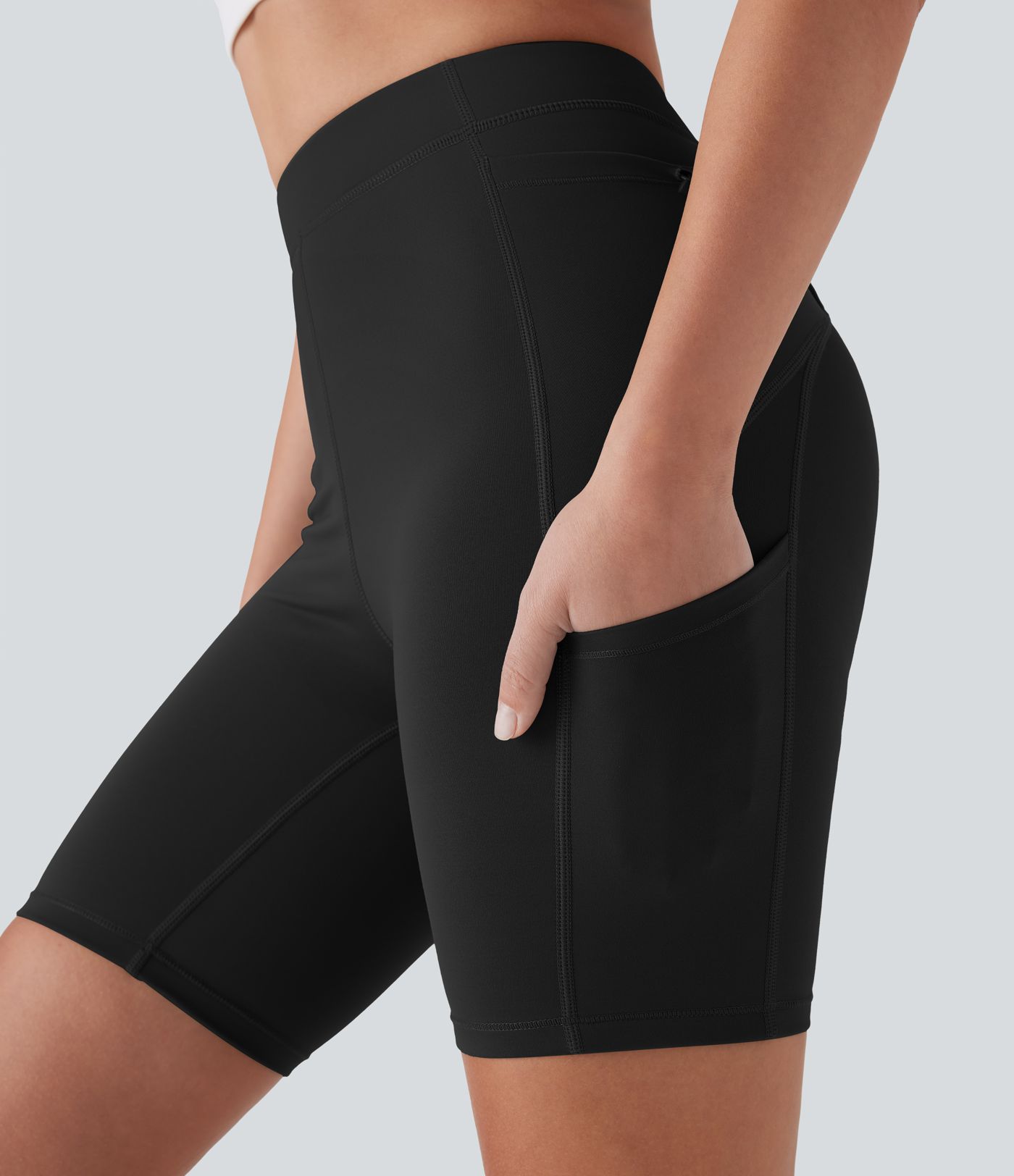 SpeedWave™ Lauf-Bikershorts mit hoher Taille, mehreren Taschen und Schlaufe, schnelltrocknend, 17,8 cm