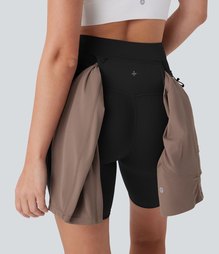 SpeedWave™ Lauf-Bikershorts mit hoher Taille, mehreren Taschen und Schlaufe, schnelltrocknend, 17,8 cm