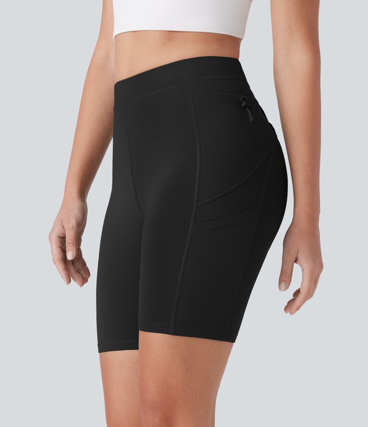 SpeedWave™ Lauf-Bikershorts mit hoher Taille, mehreren Taschen und Schlaufe, schnelltrocknend, 17,8 cm
