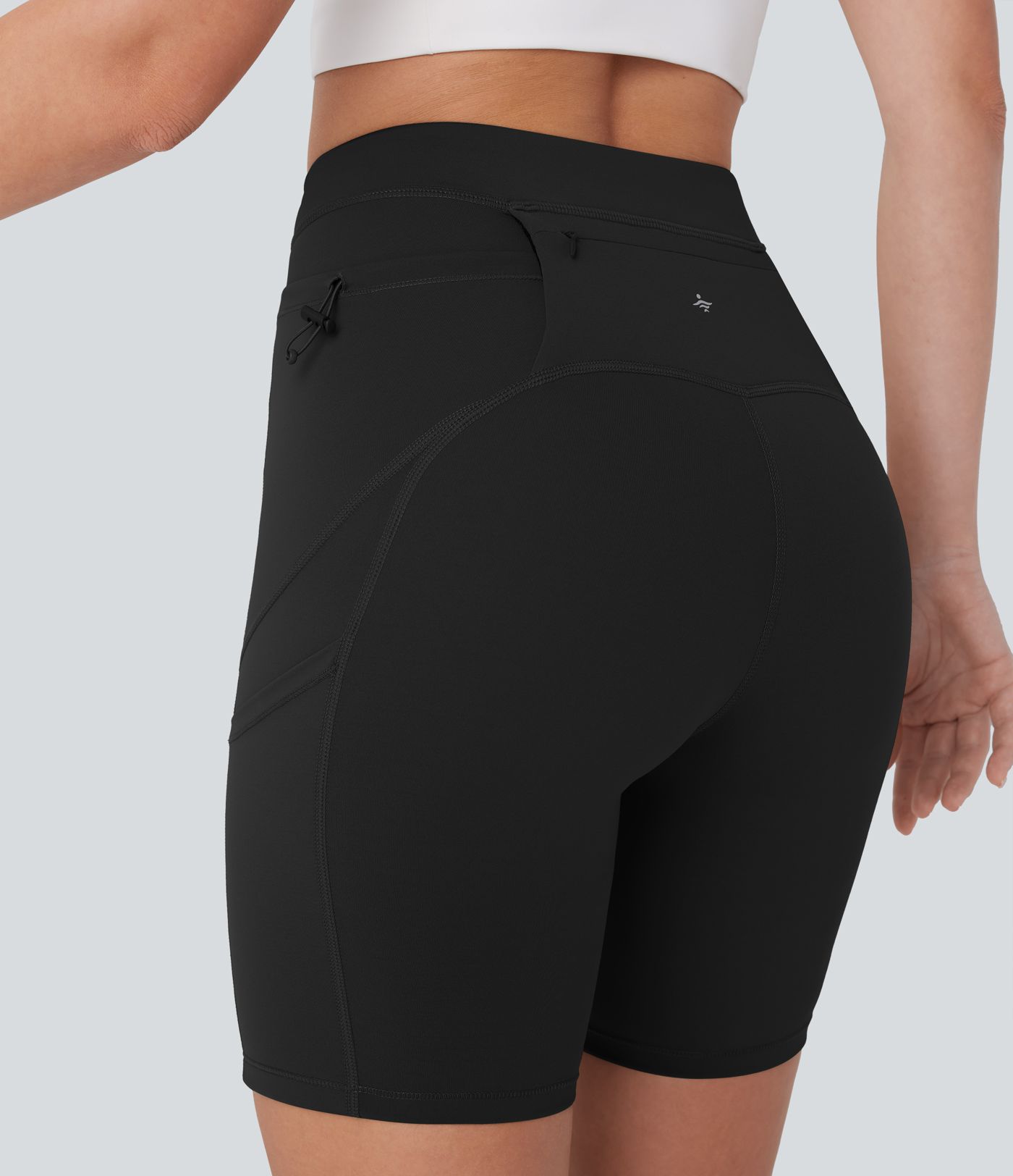 SpeedWave™ Lauf-Bikershorts mit hoher Taille, mehreren Taschen und Schlaufe, schnelltrocknend, 17,8 cm