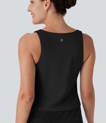 Camiseta yoga Softlyzero™ Airy cuello cuadrado efecto lifting tacto fresco - UPF 50+