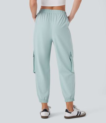 Joggers cargo tiro alto múltiple bolsillo