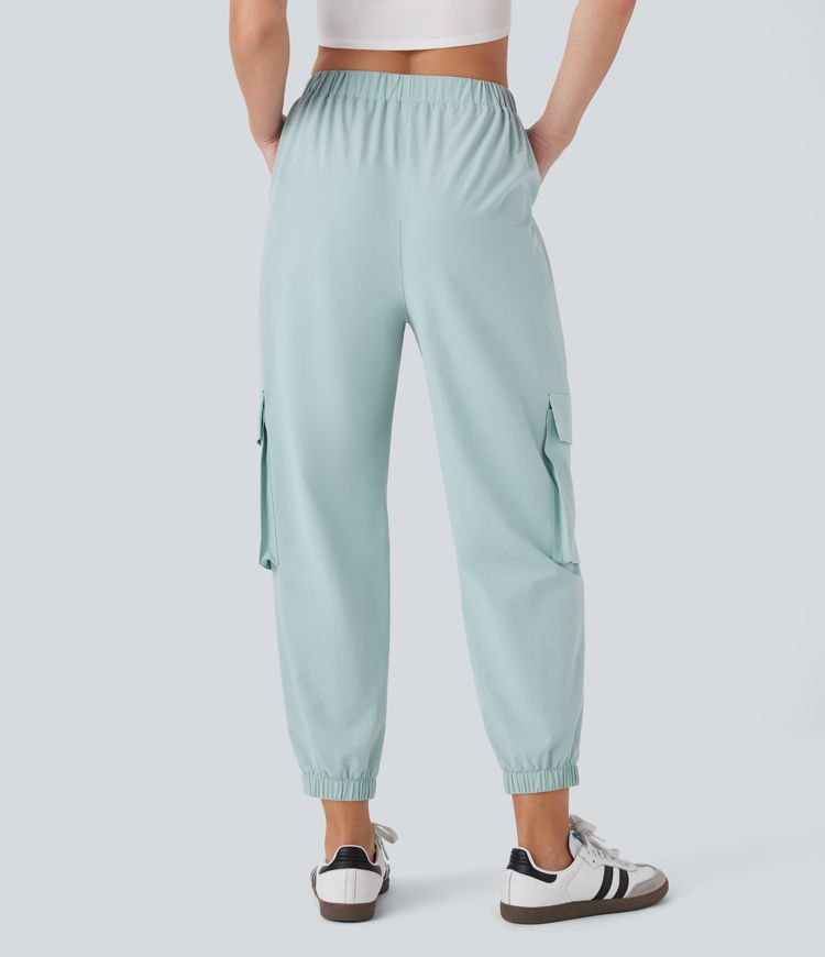 Joggers cargo tiro alto múltiple bolsillo