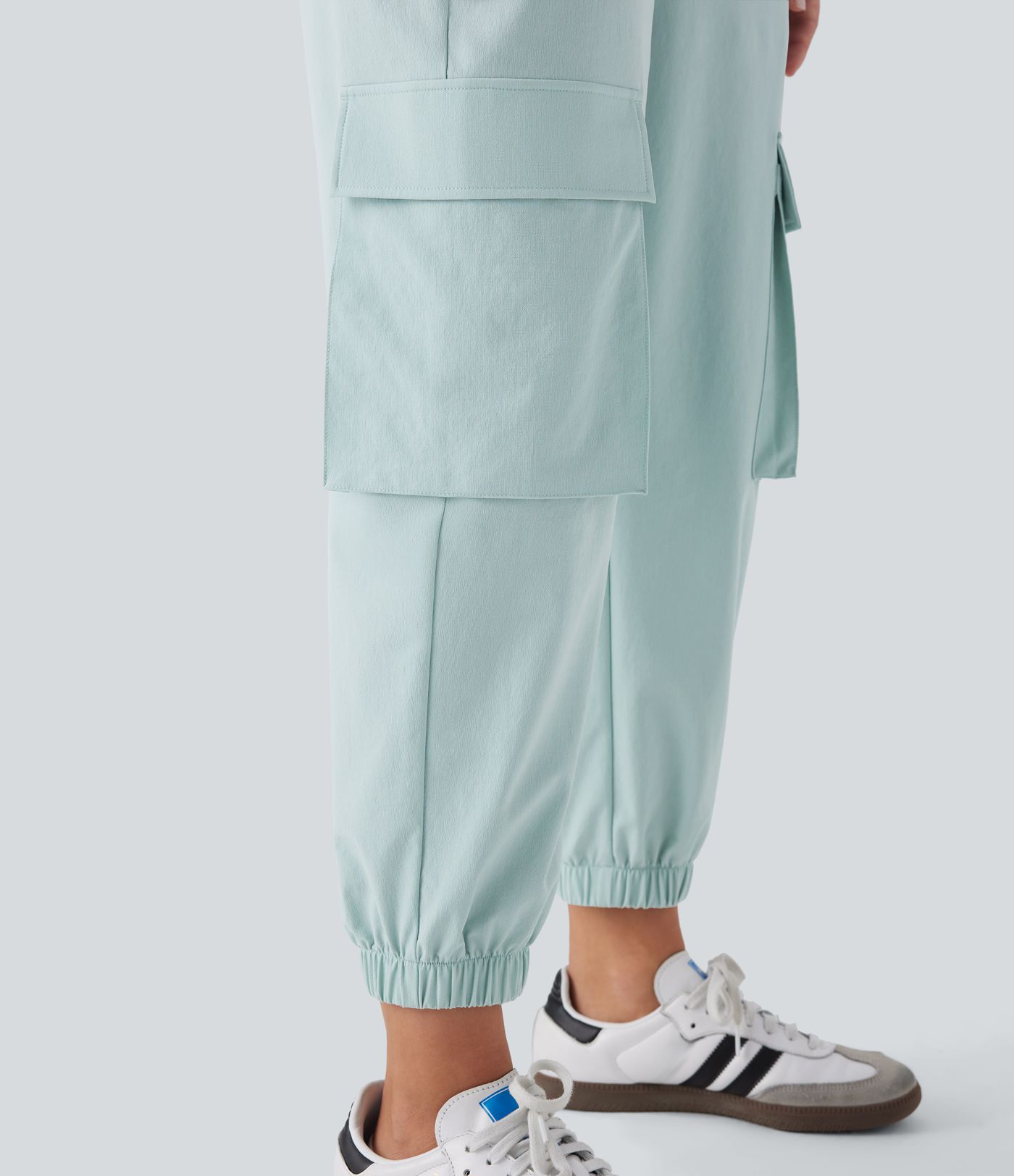 Joggers cargo tiro alto múltiple bolsillo