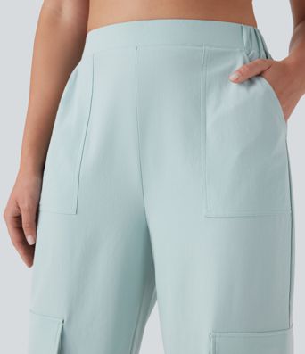 High Waisted Pockets Casual Cargo Joggers