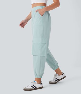 Joggers cargo tiro alto múltiple bolsillo