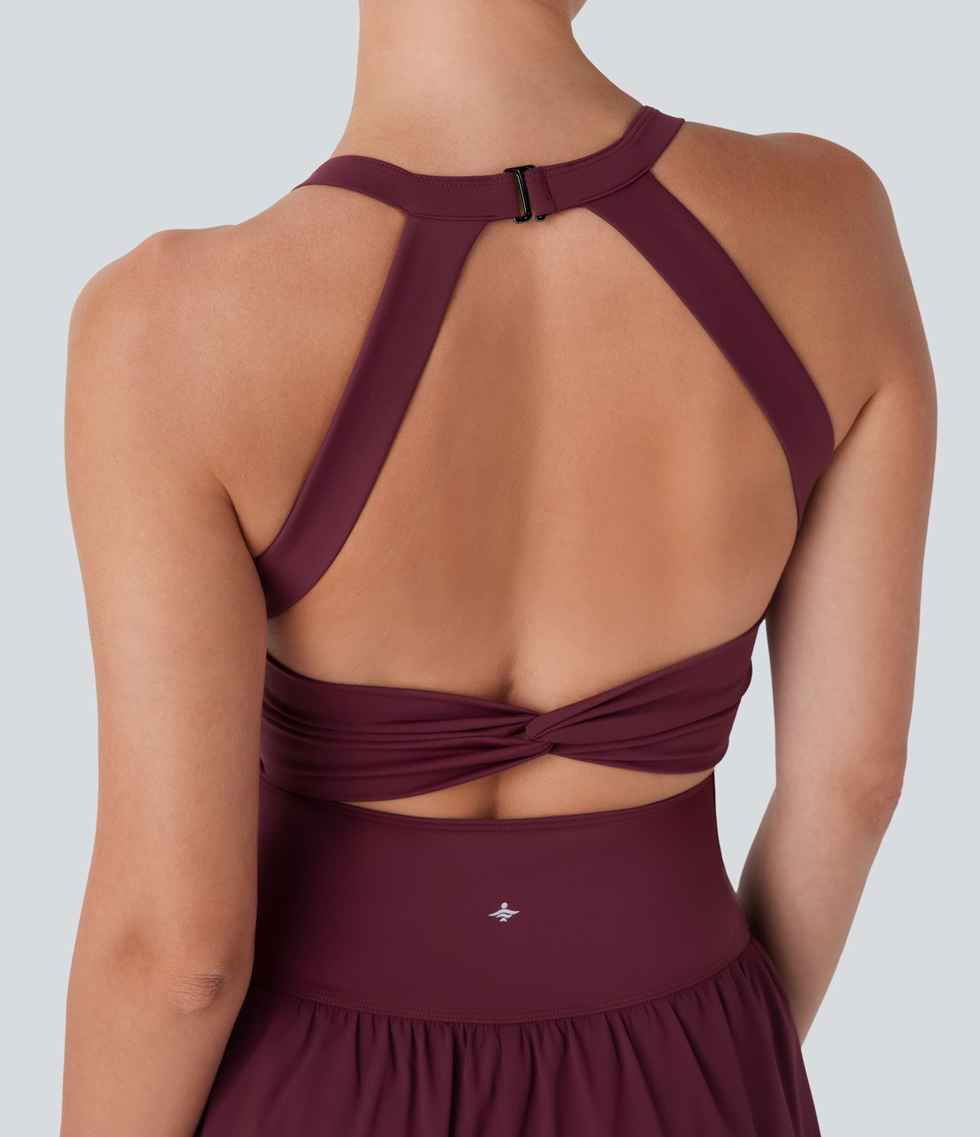 Breezeful™ U Neck Cu Out Tummy Control Pocket Quick Dry Yoga Jumpsuit