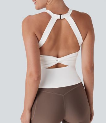 SoftlyZero™ Plush Cut Out Yoga Tank Top A-C Cups